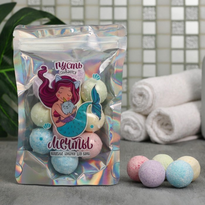 Подарочный набор косметики «Пусть сбываются мечты», бомбочки для ванны, 10 х 10 г, BEAUTY FOX Подарочный набор косметики «Пусть сбываются мечты», бомбочки для ванны, 10 х 10 г, BEAUTY FOX