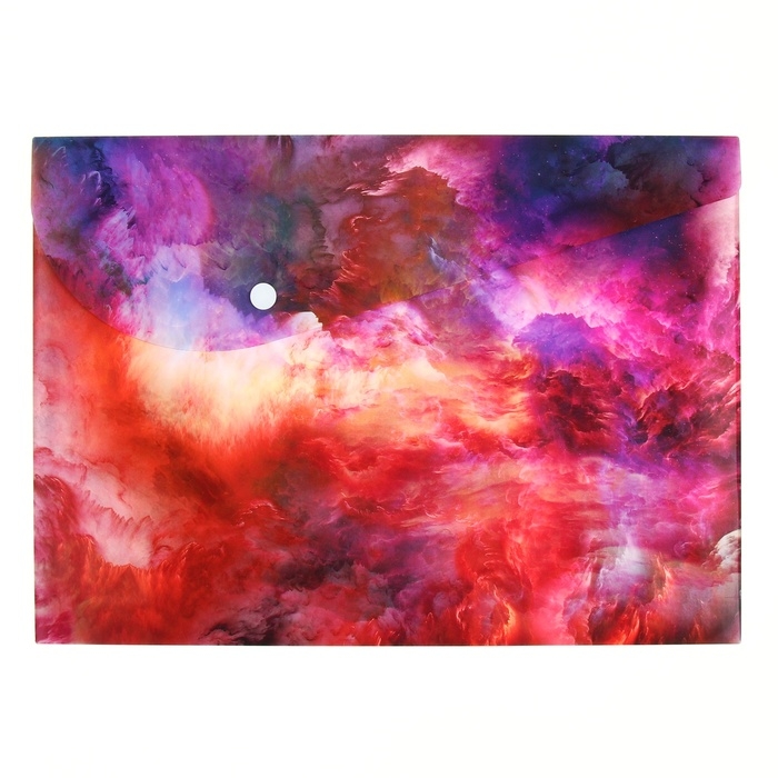 Папка-конверт Папка-конверт "Краски" на кнопке А4, 350 мкр, 3D