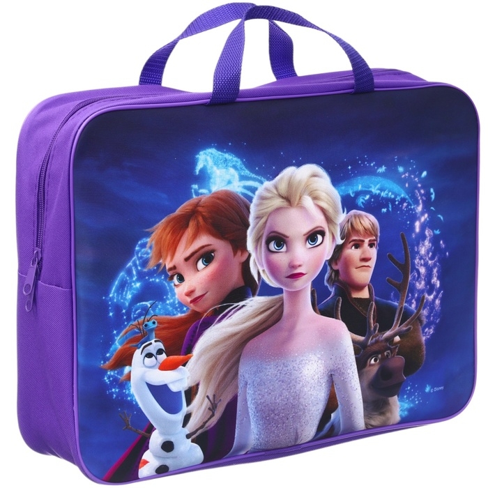 Папка с ручками текстильная А4, 350х270х100 мм, Холодное сердце Папка с ручками текстильная А4, 350х270х100 мм, Холодное сердце