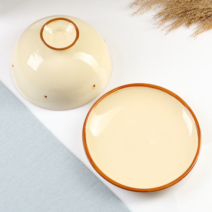 Блинница - хлебница  Блинница - хлебница "Застолье" 1,8л / 15х24см, карамель