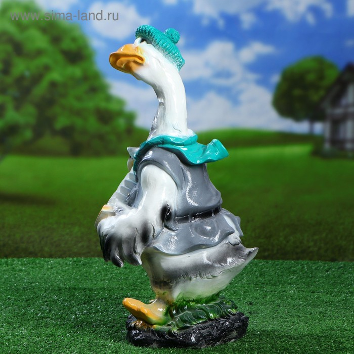 Садовая фигура Садовая фигура "Гусь с гармошкой" 46х23х23см