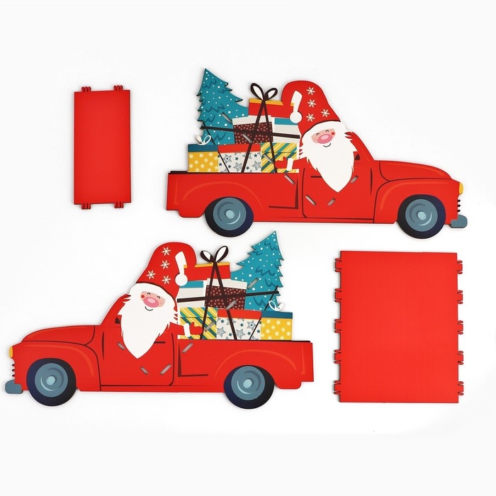 Органайзер для хранения бутылок «Дед мороз в машине» Органайзер для хранения бутылок «Дед мороз в машине»