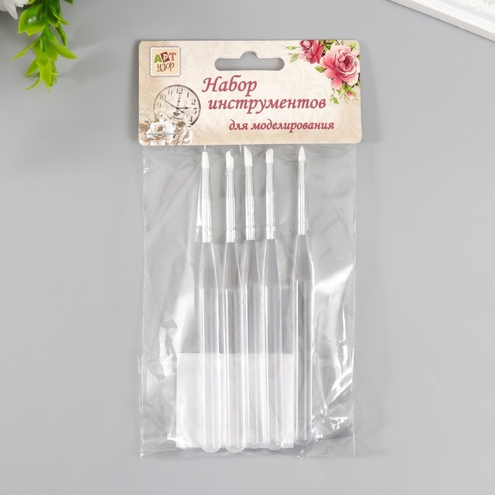 Инструменты для моделирования и придания формы (набор 5 шт) 13 см акрил, резина Инструменты для моделирования и придания формы (набор 5 шт) 13 см акрил, резина