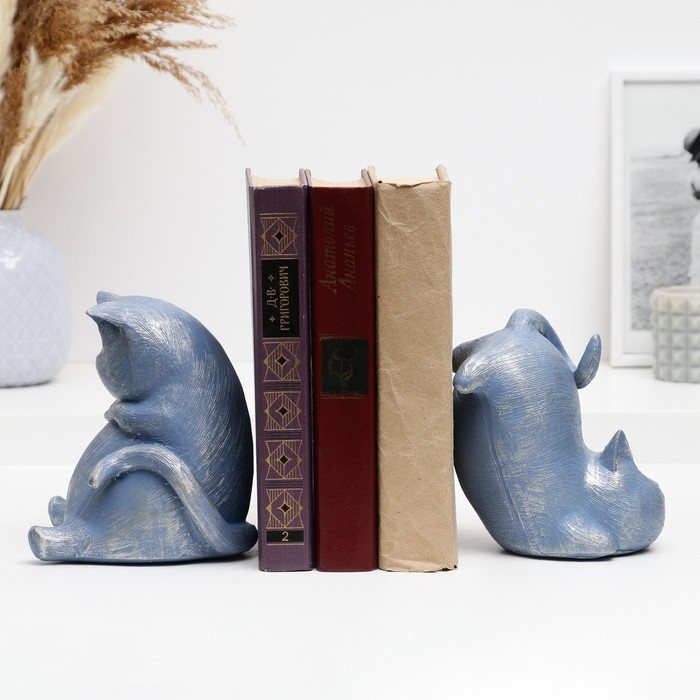 Держатель-подставка для книг  Держатель-подставка для книг "Два кота" набор 2шт, 15см