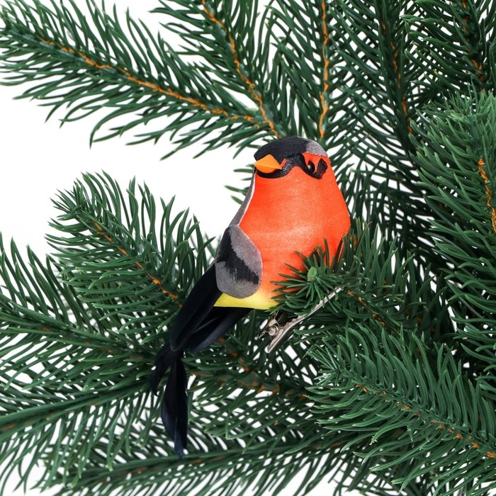 Декор птица 12 см Декор птица 12 см "Снегирь"
