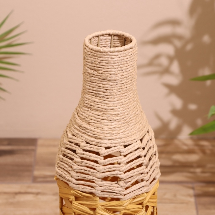 Ваза плетёная, напольная 16х16х60 см МИКС Ваза плетёная, напольная 16х16х60 см МИКС