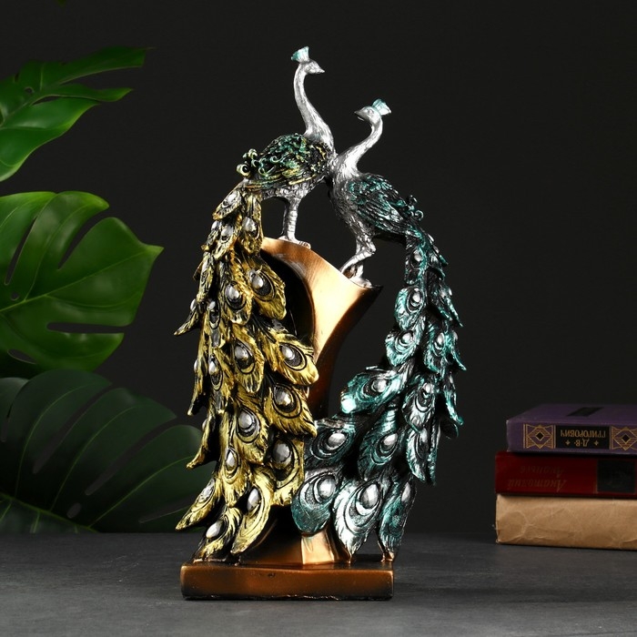 Фигура Фигура "Два павлина" 7х20х10см