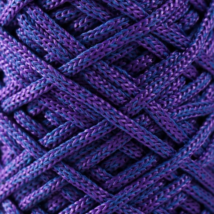 Шнур для вязания 35% хлопок,65% полипропилен 3 мм 85м/160±10 гр (Сапфир/фиолетовый) Шнур для вязания 35% хлопок,65% полипропилен 3 мм 85м/160±10 гр (Сапфир/фиолетовый)