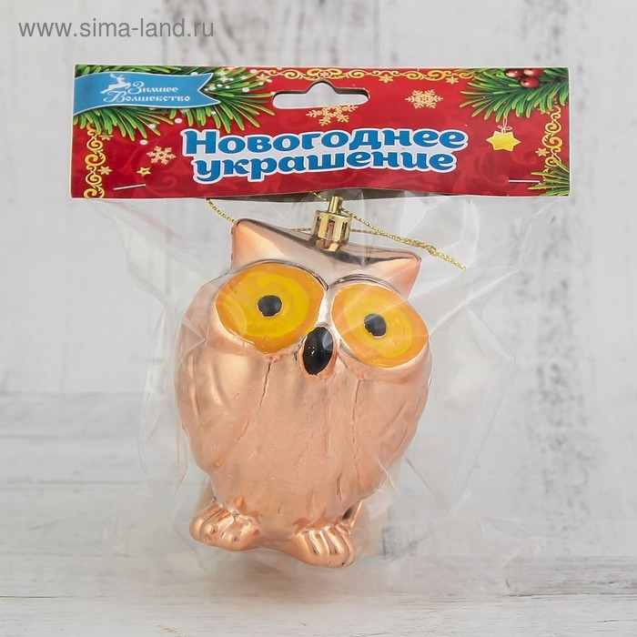 Украшение ёлочное Украшение ёлочное "Сова" 8,5х7 см, микс