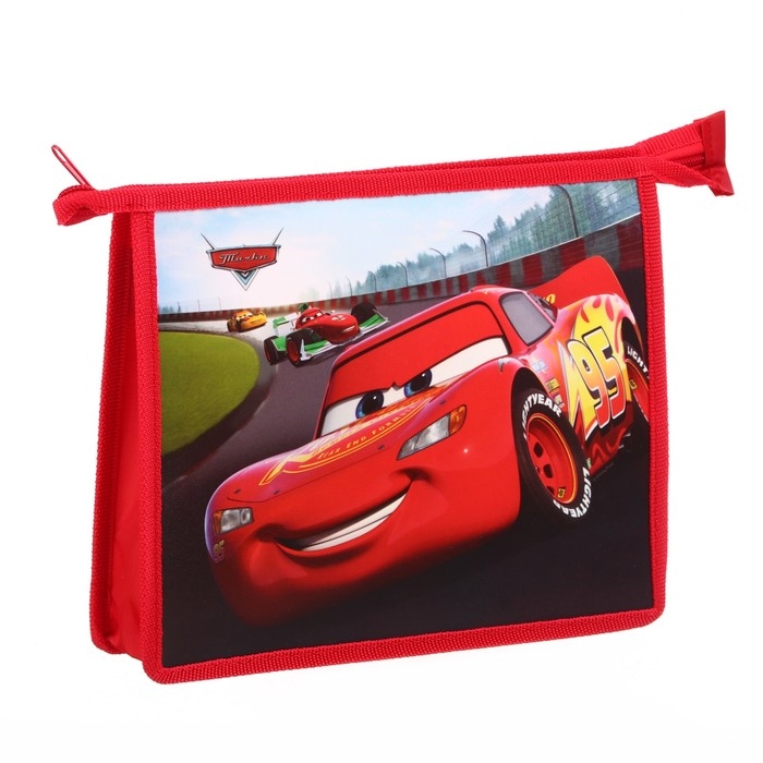 Папка для тетрадей А5, пластик, на молнии, Тачки Папка для тетрадей А5, пластик, на молнии, Тачки