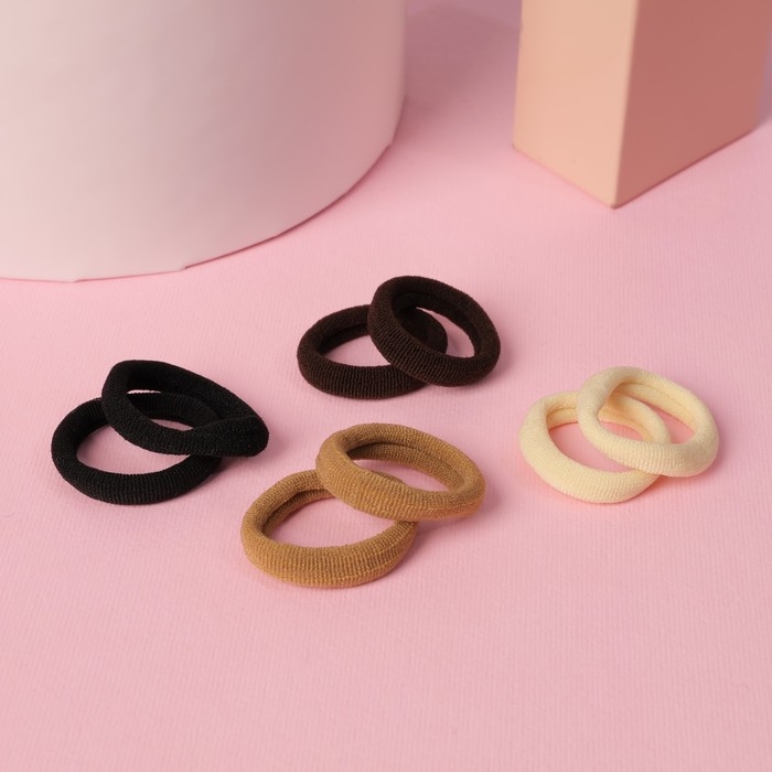 Резинка для волос Резинка для волос "Махрушка спорт" (набор 100 шт) 2,5 см, коричневые тона