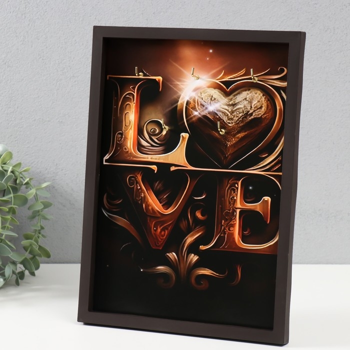 Ключница открытая Ключница открытая "Love" 5 крючков, 23х32 см