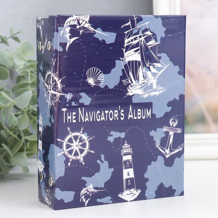 Фотоальбом на 96 фото 10х15 см  Фотоальбом на 96 фото 10х15 см "Морской путь" 16,5х12х5,5 см