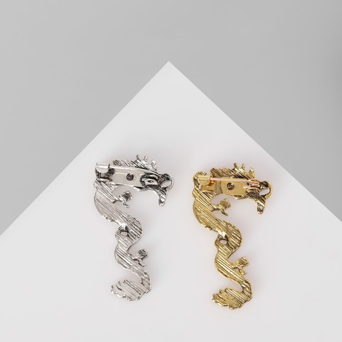 Брошь «Дракон» извилистый (неделимая фасовка 12 шт., цена за шт.), цвет МИКС Брошь «Дракон» извилистый (неделимая фасовка 12 шт., цена за шт.), цвет МИКС