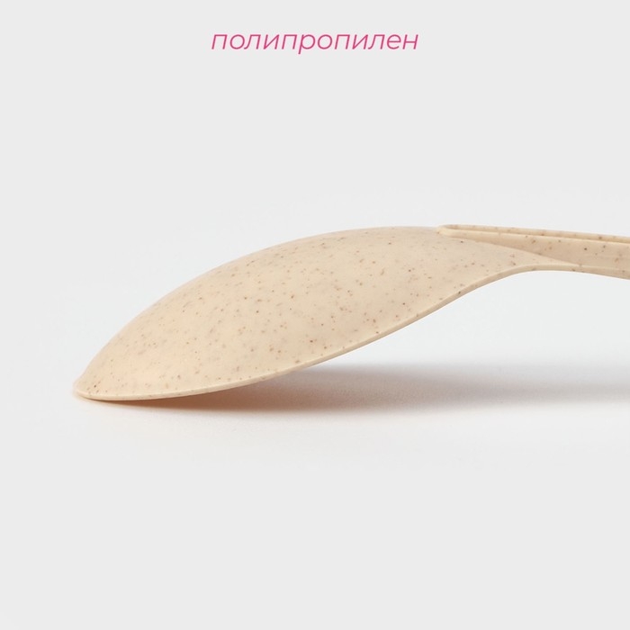 Ложка гарнирная Доляна «Беж», 28,5 см, цвет бежевый Ложка гарнирная Доляна «Беж», 28,5 см, цвет бежевый