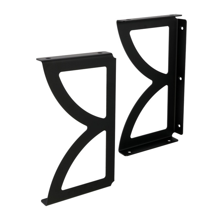 Кронштейн DELТА, двойной, мод.2, 145х255, 2 шт, цвет черный Кронштейн DELТА, двойной, мод.2, 145х255, 2 шт, цвет черный