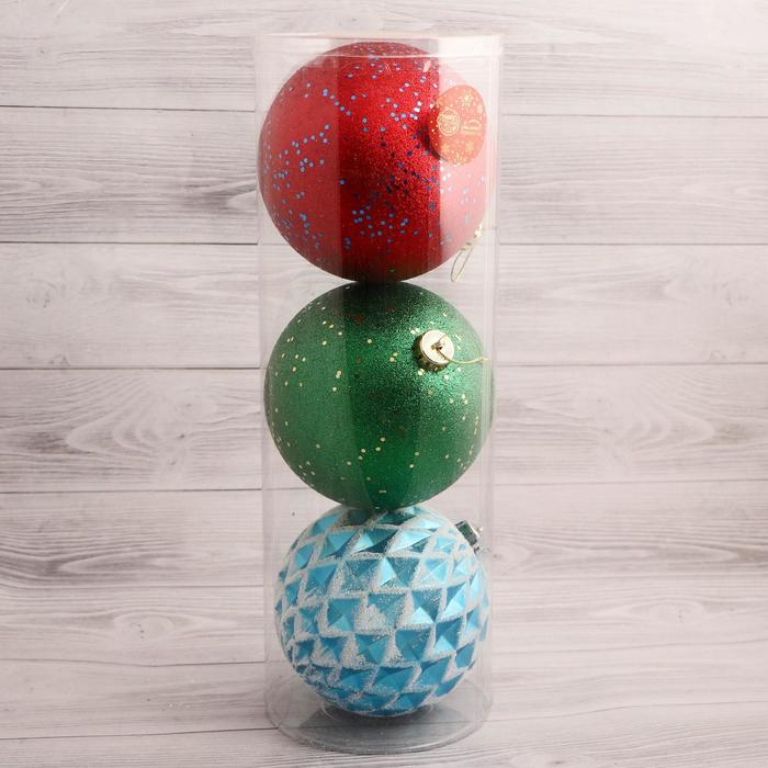 Набор шаров пластик d-15 см, 3 шт Набор шаров пластик d-15 см, 3 шт "Мартин" микс