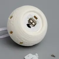 Ёлочный шар &laquo;Ёлочки&raquo;, 6.9&times;6.9&times;5.9 см, 1 LED, керамика, от батареек LR44&times;2, свечение тёплое белое