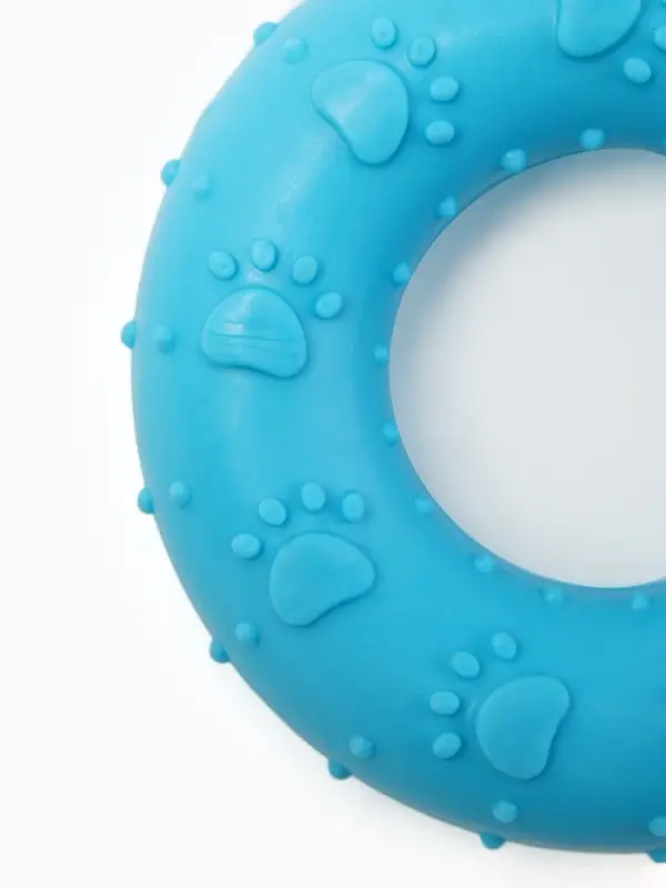 Жевательная игрушка для собак &laquo;Пончик&raquo;, 7 см, голубая