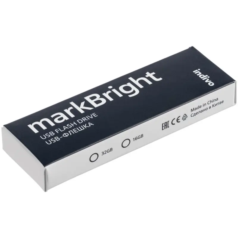 Флешка markBright с белой подсветкой, 16 Гб Флешка markBright с белой подсветкой, 16 Гб