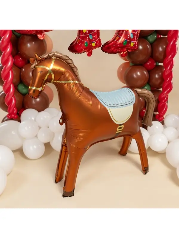 Воздушный шар фольгированный 3D 35 Воздушный шар фольгированный 3D 35" «Лошадка», коричневый, сатин