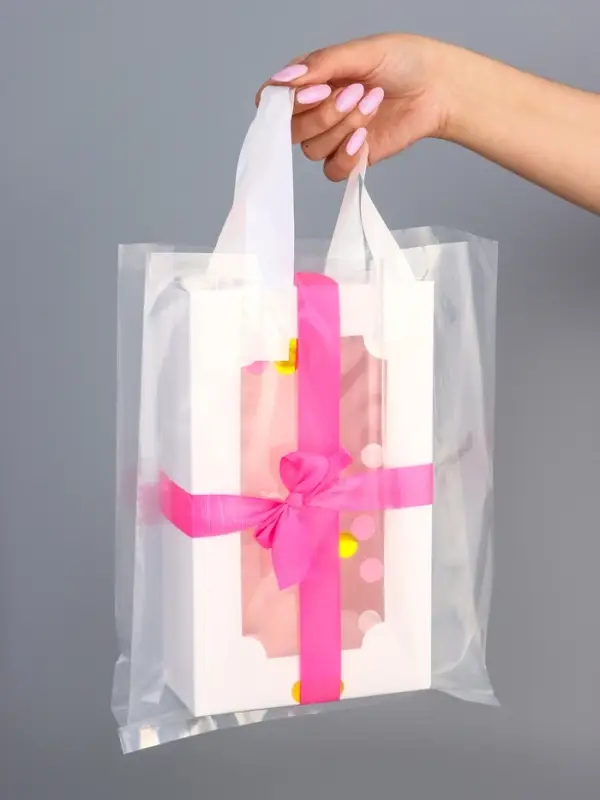 Пакет полиэтиленовый с боковой складкой и петлевой ручкой, прозрачный, 25×32+8 см ± 5% 60 мкм Пакет полиэтиленовый с боковой складкой и петлевой ручкой, прозрачный, 25×32+8 см ± 5% 60 мкм