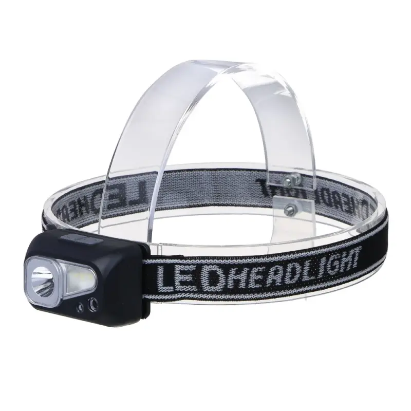 Фонарь налобный тм ЕРМАК, сенсорный, XPE LED + 3 SMD, 6 режимов, 500мАч, зарядка Type C, 57х29х38 мм