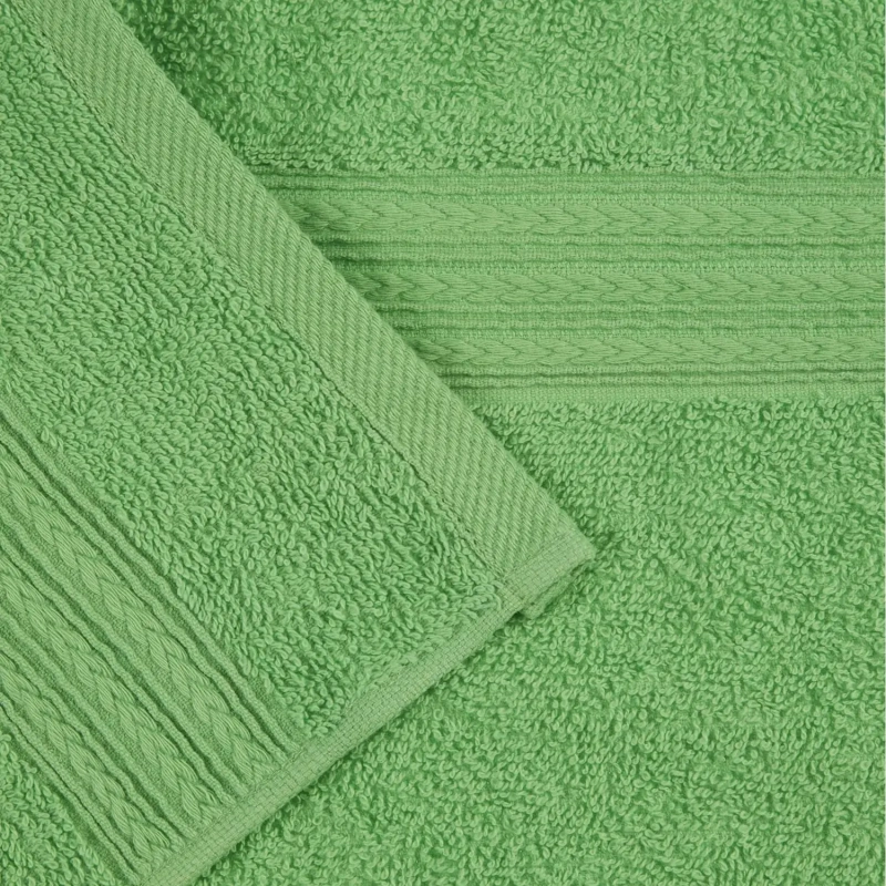 Набор полотенец махровых Luscan/бордюр 400г/м2, 50х90 салат, 10шт/уп