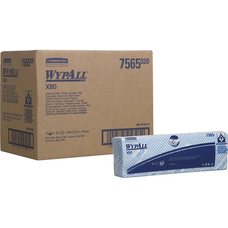 Материал протирочный нетканый WypAll X80 синий 25л/уп 7565 (KFC)