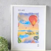 Фоторамка для фото 30х40 см, FIX, мдф, (пластик экран) белый