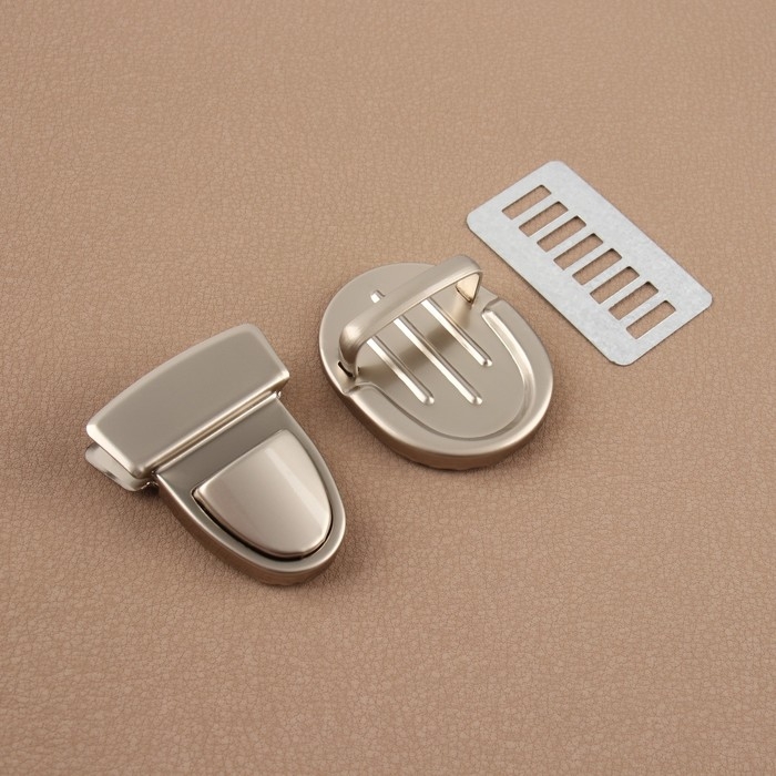 Застёжка для сумки, матовая, 3,5 × 4,7 см, цвет жемчужный серебряный Застёжка для сумки, матовая, 3,5 × 4,7 см, цвет жемчужный серебряный