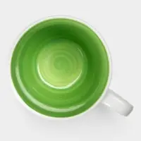 Кружки Доляна &laquo;Палитра&raquo;, 350 мл, набор 4 шт., фарфор, белые, зелёные