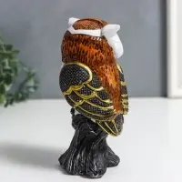 Фигурка полистоун &laquo;Мудрая сова Мадлен&raquo;, белая с золотом, 15&times;7.5&times;8 см