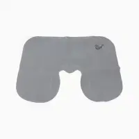 Подушка надувная для шеи, дорожная, 41.5&times;26.5 см, серая