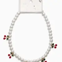 Бусы жемчужные &laquo;Вишня&raquo;, цветные в золоте