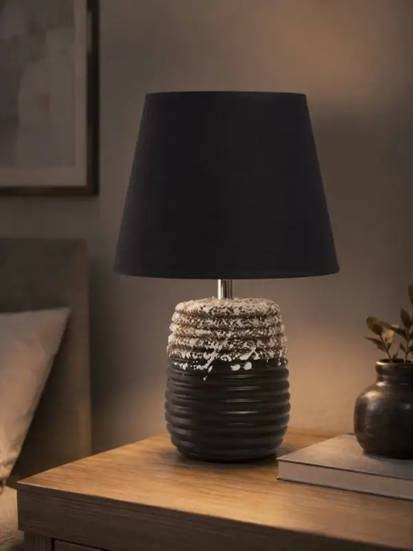 Лампа настольная RISALUX &laquo;Бию&raquo;, 40 Вт, Е14, коричневая, 19.5&times;19.5&times;32 см