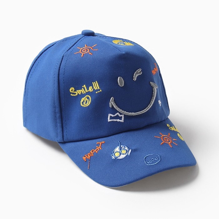 Кепка детская MINAKU Кепка детская MINAKU "Смайл", цв. синий, р-р 44-46