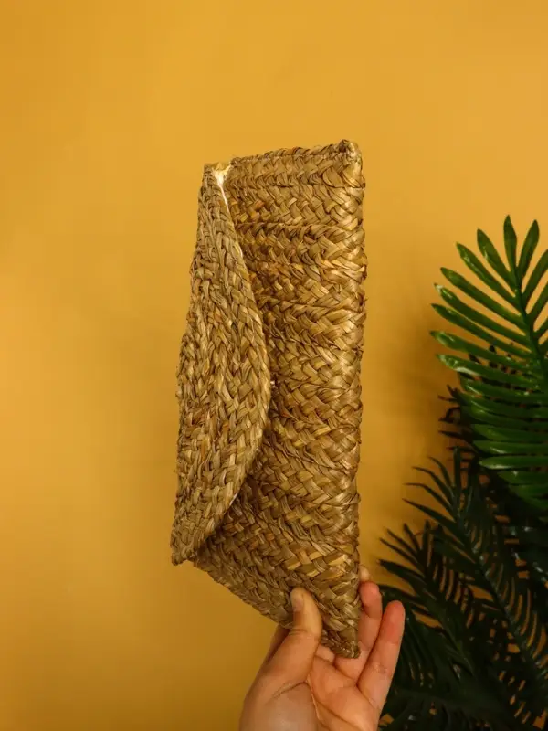 Сумка клатч плетёная из сиграсса 26х16х3 см, цв. бежевый Сумка клатч плетёная из сиграсса 26х16х3 см, цв. бежевый