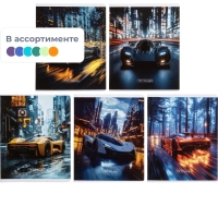 Тетрадь 48л,в ассорт.НОЧНОЙ ДРАЙВ А5+,клетка, мягкий переплёт,ТВИН 68556