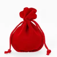 Набор мешочков бархатных 100 шт., 7&times;9 см, красный