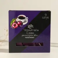 Набор свечей ароматических чайных &laquo;Чёрный чай и слива&raquo;, 9 шт.