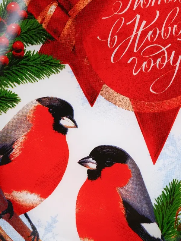 Тарелка в форме банта Тарелка в форме банта "Снегири", 13,5х18 см