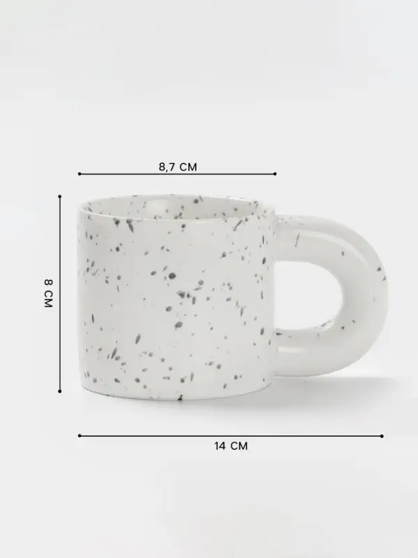 Кружка Доляна &laquo;Сплэш&raquo;, 350 мл, 14&times;8.8&times;8 см, фарфор, белая