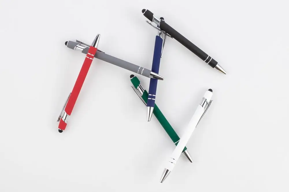 Ручка шариковая Pointer Soft Touch со стилусом, белая