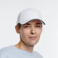 Бейсболка Spiker, белая с темно-синим