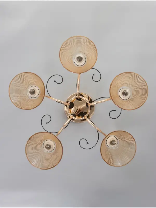 Люстра &laquo;Кольцо&raquo; 5&times;40 Вт Е27 золото 58&times;58&times;24 см