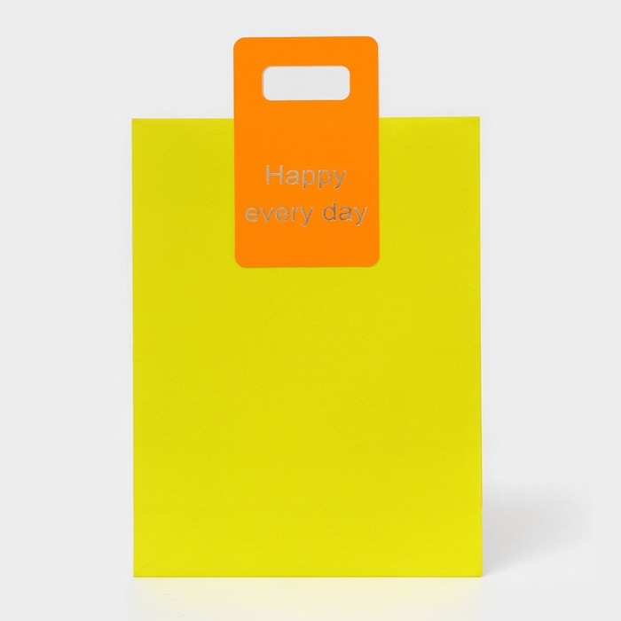 Пакет подарочный с вырубной ручкой 30 х 40 х 12 см , лайм Пакет подарочный с вырубной ручкой 30 х 40 х 12 см , лайм