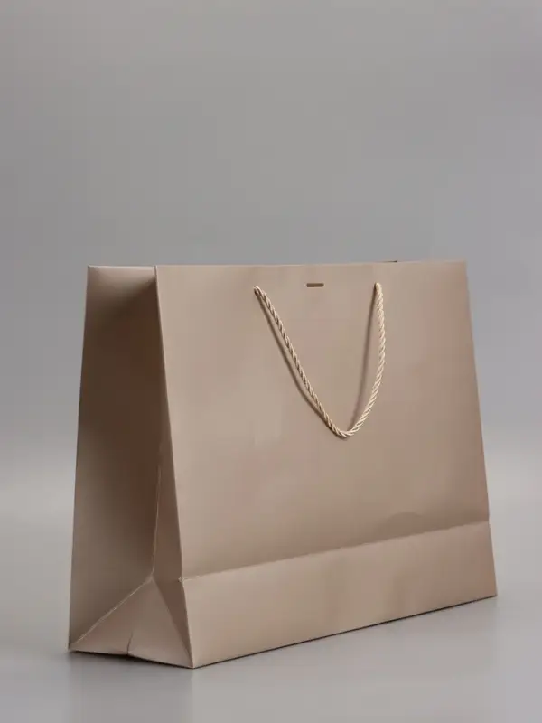 Пакет подарочный, белый, с бантом, 43 х 32 х 14 см