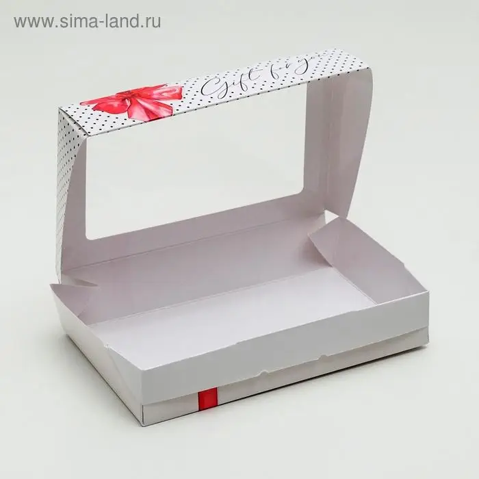 Кондитерская упаковка, коробка с ламинацией «Gift», 20 х 12 х 4 см Кондитерская упаковка, коробка с ламинацией «Gift», 20 х 12 х 4 см