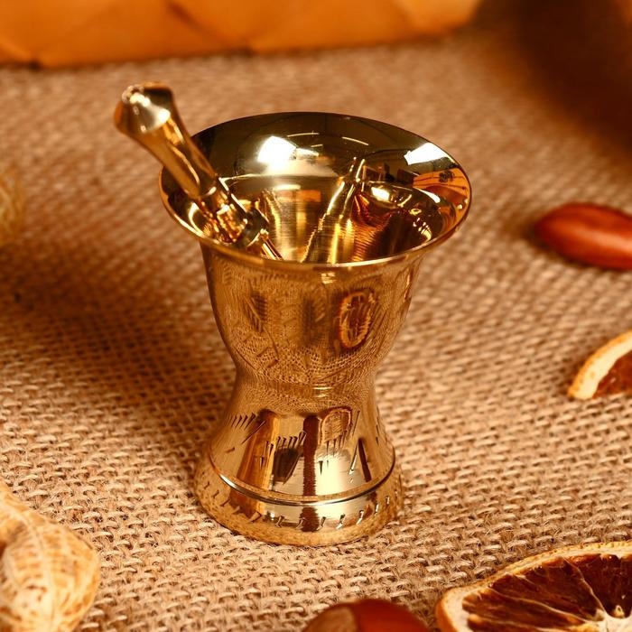 Ступка латунь  Ступка латунь "Блеск" 4,6х4,6х5,5 см